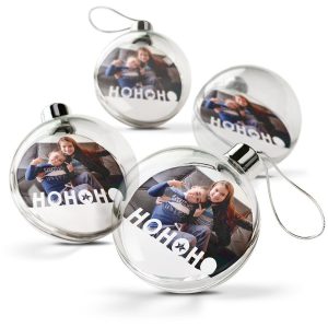 Transparante kerstbal bedrukken (4 stuks)Transparante kerstbal bedrukken (4 stuks)