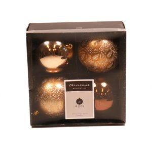 gouden kerstballen 4 stuks